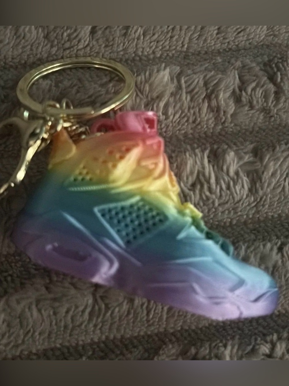 Rainbow Sneaker Keychain - Multicolor
